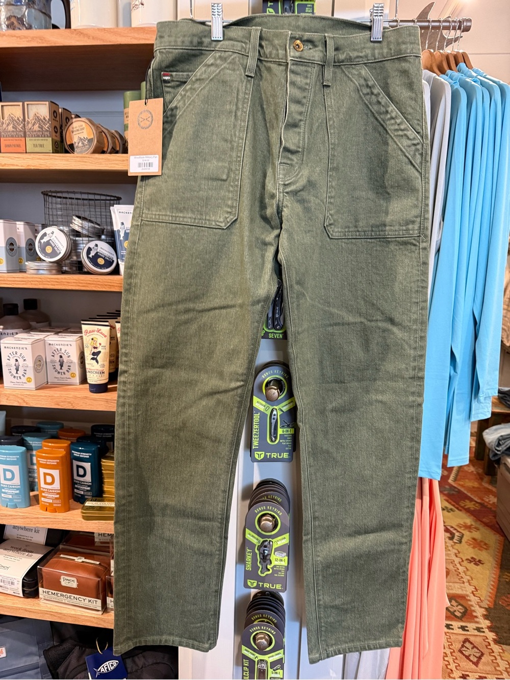 Olive Green Carpenter Chino Pants - Classic Workwear by